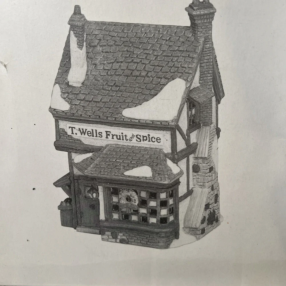 Vtg 1988 Dept 56  T. Wells Fruit And Spice Shop Heritage Village Collection 5924